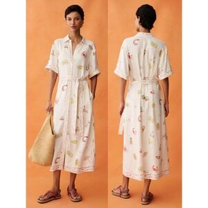NWT ANAYA Arlo Midi Dress in Bondi Beach Print - Size Medium